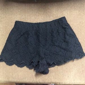 Free People Black Lace Soft Shorts